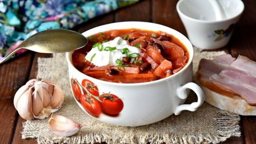 Рецепт свекольника с фасолью