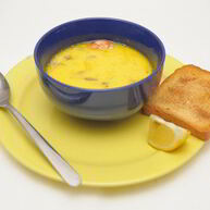 Рецепт Легкого сырно-креветочный суп