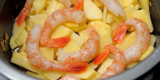 Рецепт легкого сырно-креветочный суп