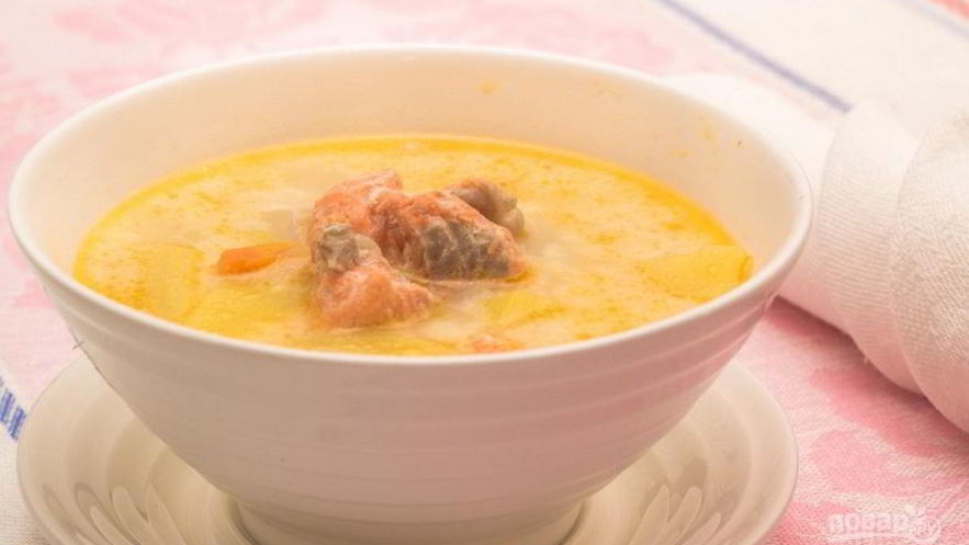 Рецепт сырного рыбного супа