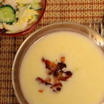 Сырный суп с беконом