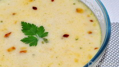 Рецепт Сырного супа с фасолью