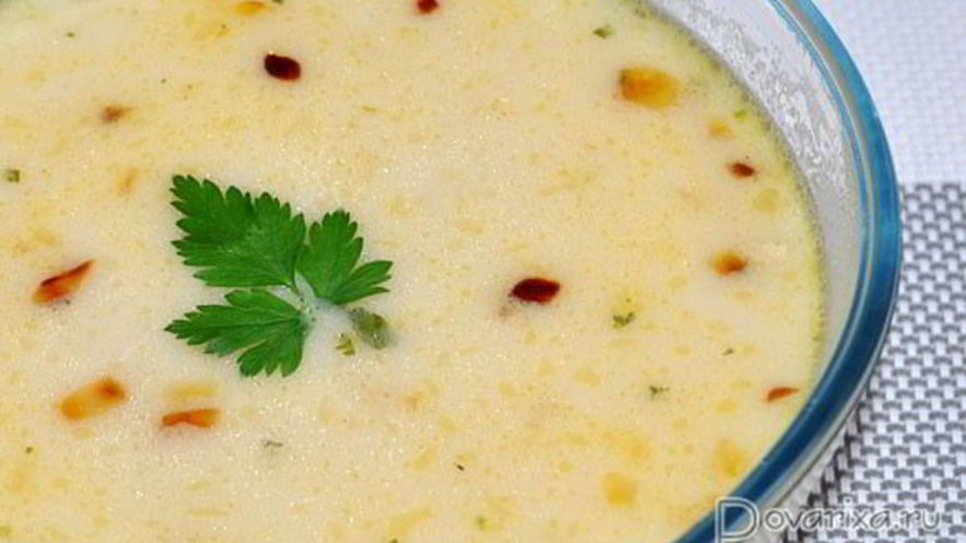 Рецепт сырного супа с фасолью