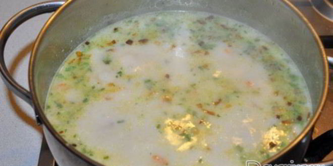 Рецепт сырного супа с фасолью