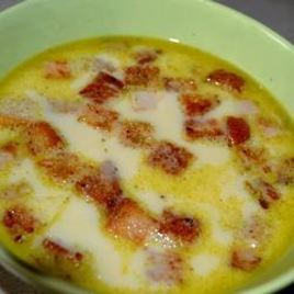 Рецепт Сырного супа с гренками
