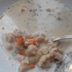 Рецепт Сырного супа с грецким орехом