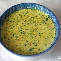 Рецепт Сырного супа с копчеными ребрышками