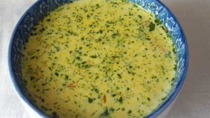 Рецепт Сырного супа с копчеными ребрышками