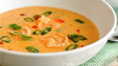 Рецепт Сырного супа с креветками