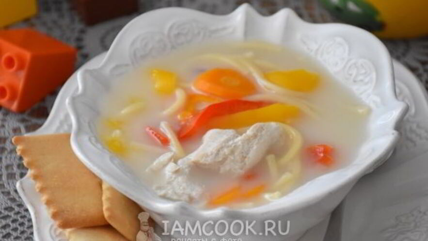 Рецепт сырного супа с курицей и вермишелью