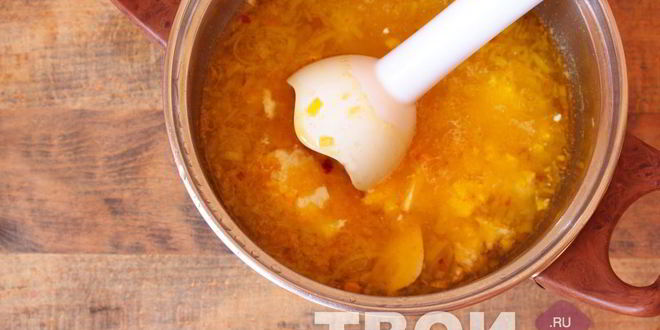 Рецепт сырного супа с курицей