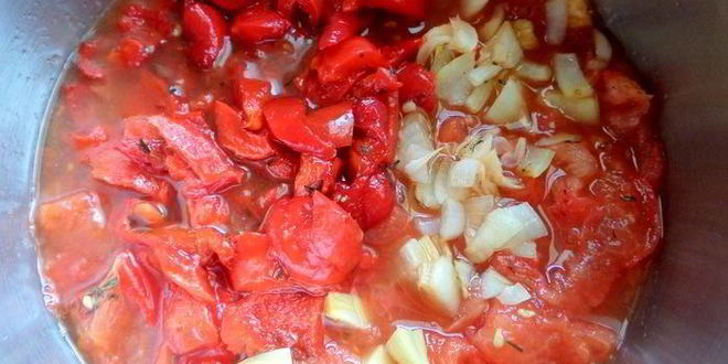 Рецепт томатного супа с перцем и рисом