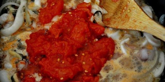 Рецепт томатного супа с рисом и морепродуктами