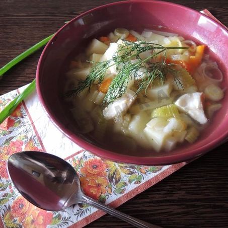 Рецепт Рыбного супа уха из минтая