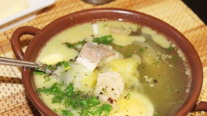 Рецепт Ухи из головы осетра