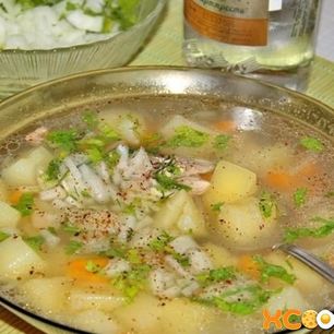 Рецепт Ухи из головы семги