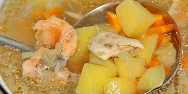 Рецепт ухи из головы семги