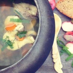 Рецепт Ухи из щуки по-деревенски