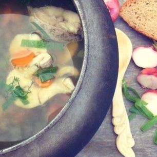 Рецепт Ухи из щуки по-деревенски