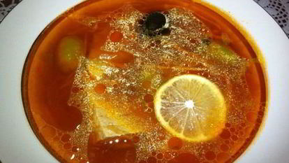 Рецепт Ухи из семги с томатной пастой