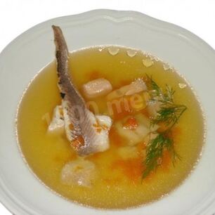 Рецепт Ухи из стерляди с речной рыбой