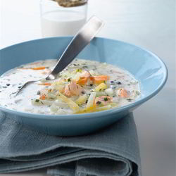 Рецепт Ухи по-фински Сливочное озеро