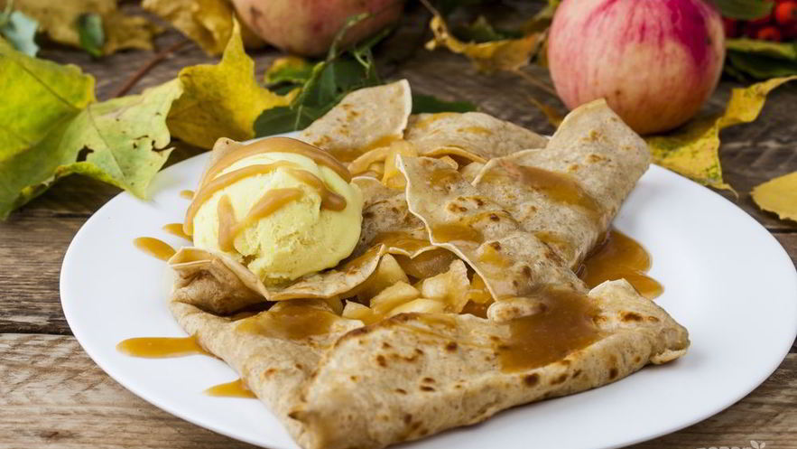 Рецепт блина с карамельным сиропом