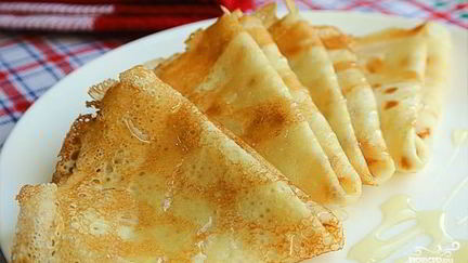 Рецепт Блинчиков на молоке с дырочками