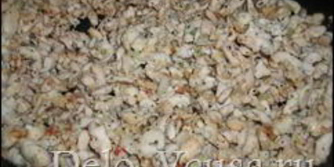 Рецепт блинчиков с куриным филе, грибами и сыром