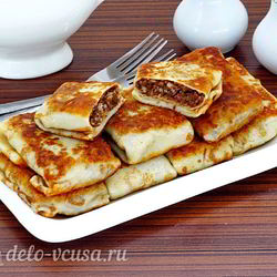 Рецепт Блинчиков с куриными желудками и рисом