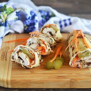 Рецепт Блинчиков с курицей и маскарпоне