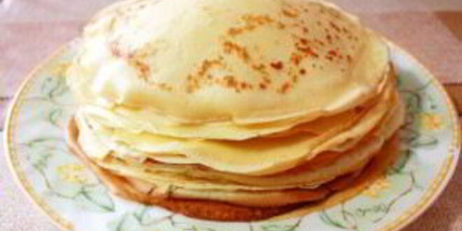 Рецепт блинчиков с моцареллой и красной рыбой