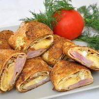 Блинчики с начинкой в панировке