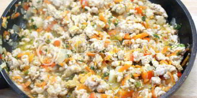 Рецепт блинов фаршированных мясом и овощами