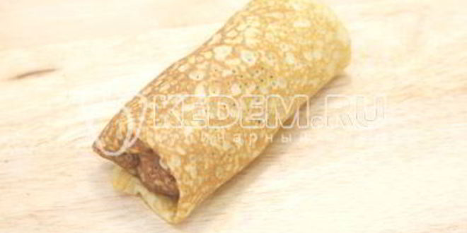 Рецепт блинов фаршированных мясом и овощами