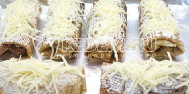 Рецепт блинов фаршированных мясом и овощами