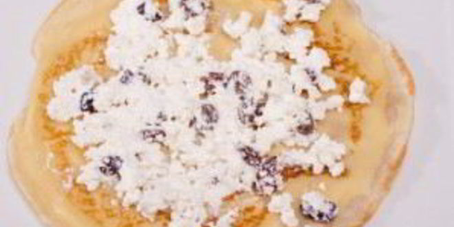 Рецепт блинов на молоке с творогом