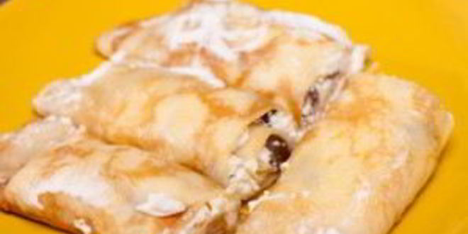 Рецепт блинов на молоке с творогом