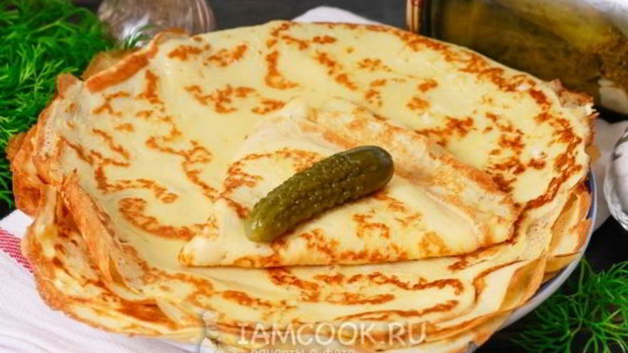 Рецепт блинов на огуречном рассоле