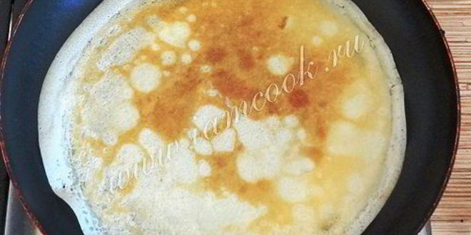 Рецепт блинов на сливках