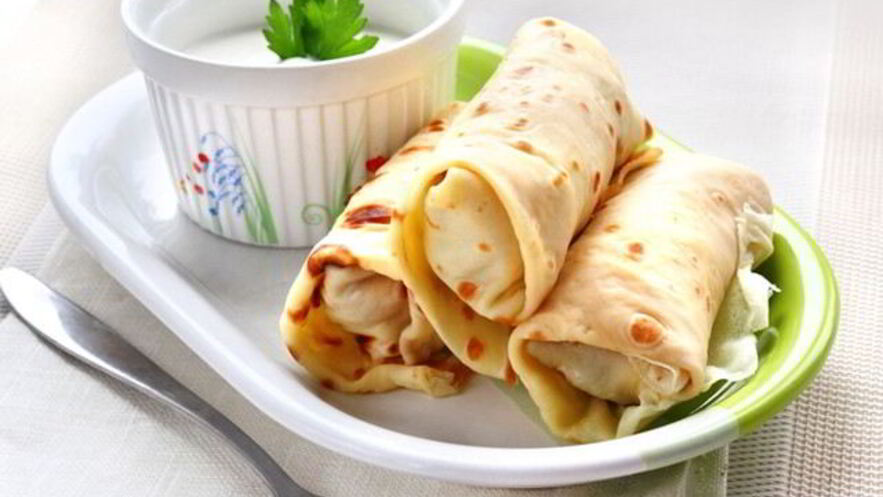 Рецепт блинов по-польски с курицей и курагой