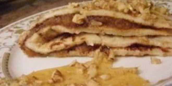 Рецепт блинов с медом и орехами