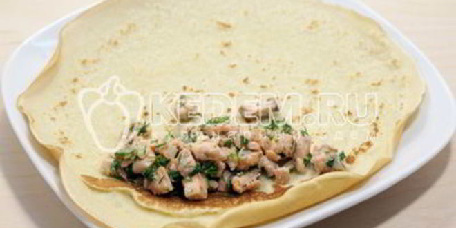 Рецепт блинов с рыбой