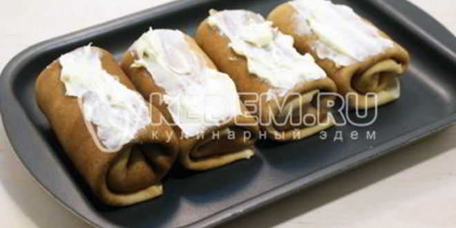 Рецепт блинов с рыбой