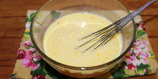 Рецепт блинов с ветчиной и сыром