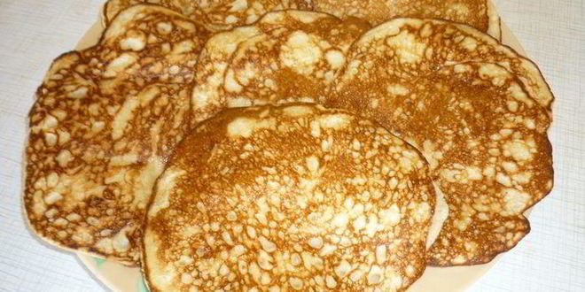 Рецепт блинов сдобных пшеничных