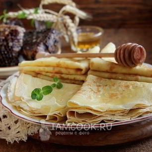 Рецепт Классических блинов на воде