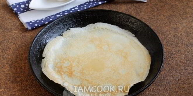 Рецепт классических блинов на воде
