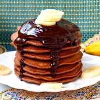 Панкейки с шоколадом и кунжутом