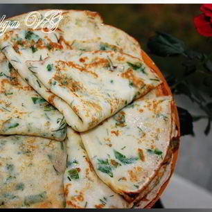 Рецепт Самых нежных и вкусные творожные блинчики с зеленью